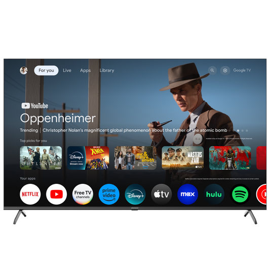 Element 65” 4K UHD HDR Smart Google TV, with 144Hz, Dolby Atmos